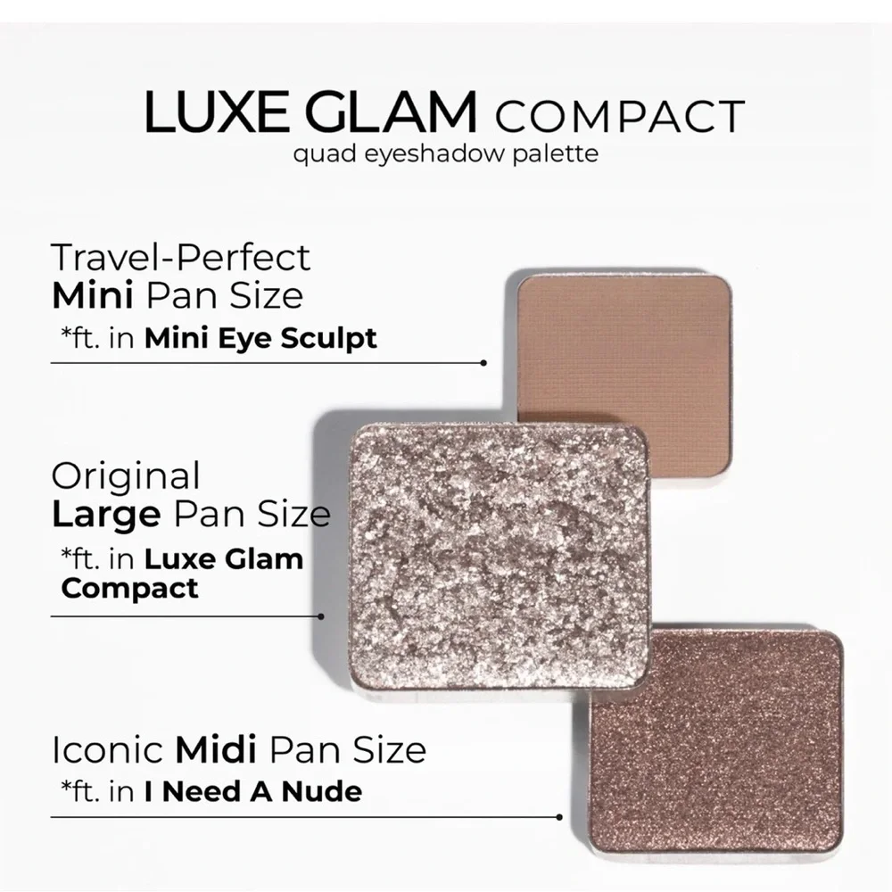 Natasha Denona LUXE GLAM COMPACT 4-Color Eyeshadow Palette - Nude